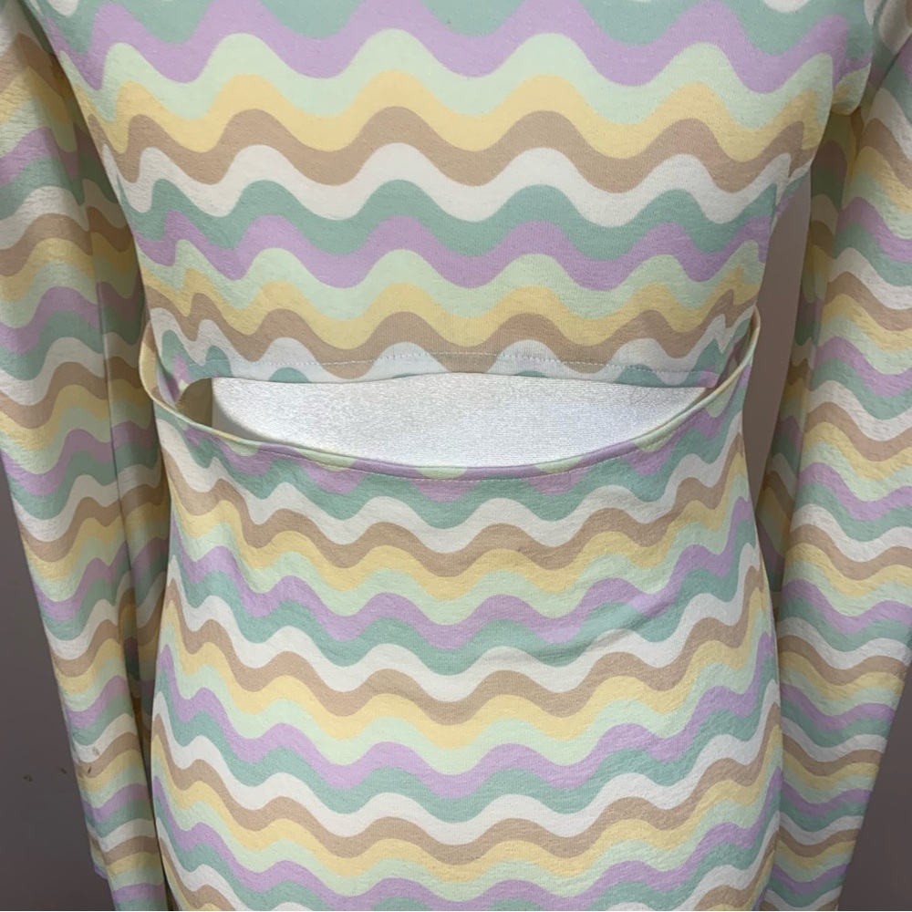 Ghospell London Rare Long Sleeve Bodycon Printed Maxi Dress - Picture 4 of 15